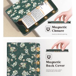 MoKo Étui Compatible avec 6" Kindle 11th Generation 2022/10th Gen 2019/8th Gen 2016, Coque de Protection avec Dragonne, Auto Rév