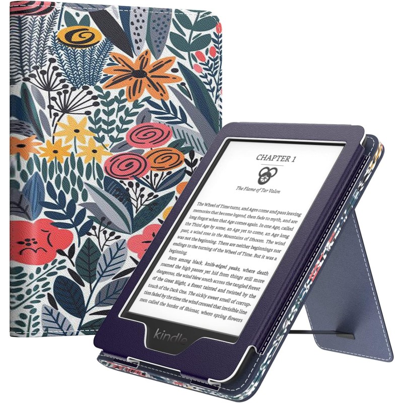 MoKo Étui Compatible avec 6" Kindle 11th Generation 2022/10th Gen 2019/8th Gen 2016, Coque de Protection avec Dragonne, Auto Rév