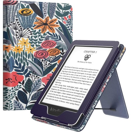 MoKo Étui Compatible avec 6" Kindle 11th Generation 2022/10th Gen 2019/8th Gen 2016, Coque de Protection avec Dragonne, Auto Rév