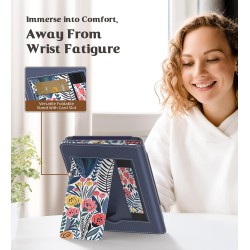 MoKo Étui Compatible avec 6" Kindle 11th Generation 2022/10th Gen 2019/8th Gen 2016, Coque de Protection avec Dragonne, Auto Rév