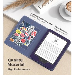 MoKo Étui Compatible avec 6" Kindle 11th Generation 2022/10th Gen 2019/8th Gen 2016, Coque de Protection avec Dragonne, Auto Rév
