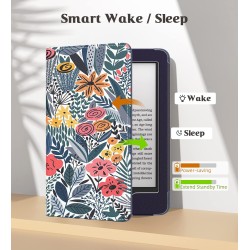 MoKo Étui Compatible avec 6" Kindle 11th Generation 2022/10th Gen 2019/8th Gen 2016, Coque de Protection avec Dragonne, Auto Rév