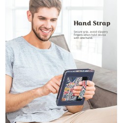 MoKo Étui Compatible avec 6" Kindle 11th Generation 2022/10th Gen 2019/8th Gen 2016, Coque de Protection avec Dragonne, Auto Rév