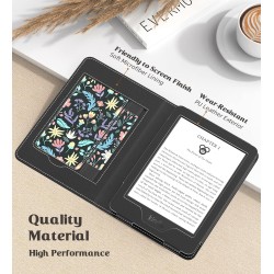 MoKo Étui Compatible avec 6" Kindle 11th Generation 2022/10th Gen 2019/8th Gen 2016, Coque de Protection avec Dragonne, Auto Rév