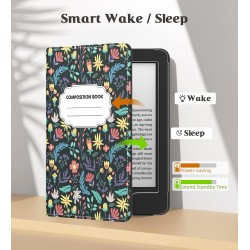 MoKo Étui Compatible avec 6" Kindle 11th Generation 2022/10th Gen 2019/8th Gen 2016, Coque de Protection avec Dragonne, Auto Rév