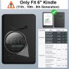 MoKo Étui for Nouveau 6" Kindle(11e Génération, 2024/2022 Release)/(10e/8e Gén., 2019/2016), Housse Ultra-légère en PU avec Réve