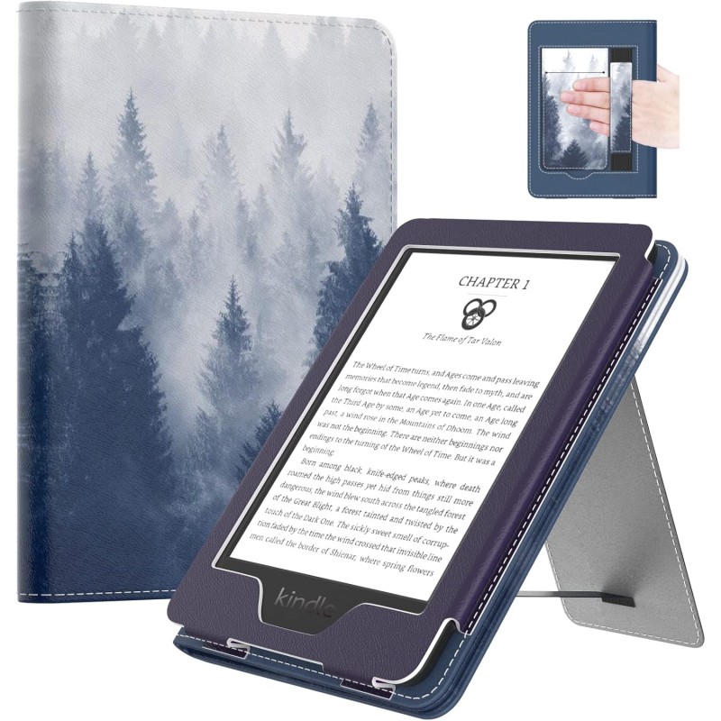 Moko étui compatible avec 6" all-new kindle 11th generation 2022/10th gen 2019/8th gen 2016, coque de protection avec dragonne, 