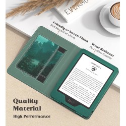 MoKo Étui Compatible avec 6" Kindle 11th Generation 20244/2022/10th Gen 2019/8th Gen 2016, Coque de Protection avec Dragonne, Au