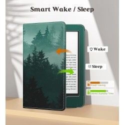 MoKo Étui Compatible avec 6" Kindle 11th Generation 20244/2022/10th Gen 2019/8th Gen 2016, Coque de Protection avec Dragonne, Au