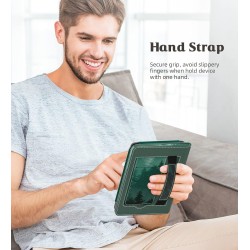 MoKo Étui Compatible avec 6" Kindle 11th Generation 20244/2022/10th Gen 2019/8th Gen 2016, Coque de Protection avec Dragonne, Au