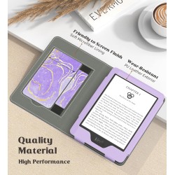 MoKo Étui Compatible avec 6" Kindle 11th Generation 2022/10th Gen 2019/8th Gen 2016, Coque de Protection avec Dragonne, Auto Rév