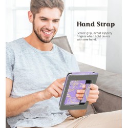 MoKo Étui Compatible avec 6" Kindle 11th Generation 2022/10th Gen 2019/8th Gen 2016, Coque de Protection avec Dragonne, Auto Rév