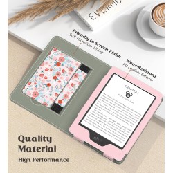 MoKo Étui for Nouveau 6" Kindle(11e Génération, 2024/2022 Release)/(10e/8e Gén., 2019/2016), Housse Ultra-légère en PU avec Réve