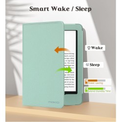 MoKo Coque Compatible avec 6" Kindle(11e Génération Version 2024/2022) & Version Internationale, Étui Intelligent Premium avec S