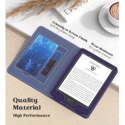 MoKo Étui for Nouveau 6" Kindle(11e Génération, 2024/2022 Release)/(10e/8e Gén., 2019/2016), Housse Ultra-légère en PU avec Réve