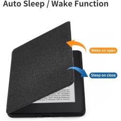 Étui pour kindle paperblanc 2024 (12e génération), kindle colorsoft signature edition 2024, 7" édition 2024, étui intelligent lé