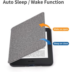 Étui pour kindle paperblanc 2024 (12e génération), kindle colorsoft signature edition 2024, 7" édition 2024, étui intelligent lé