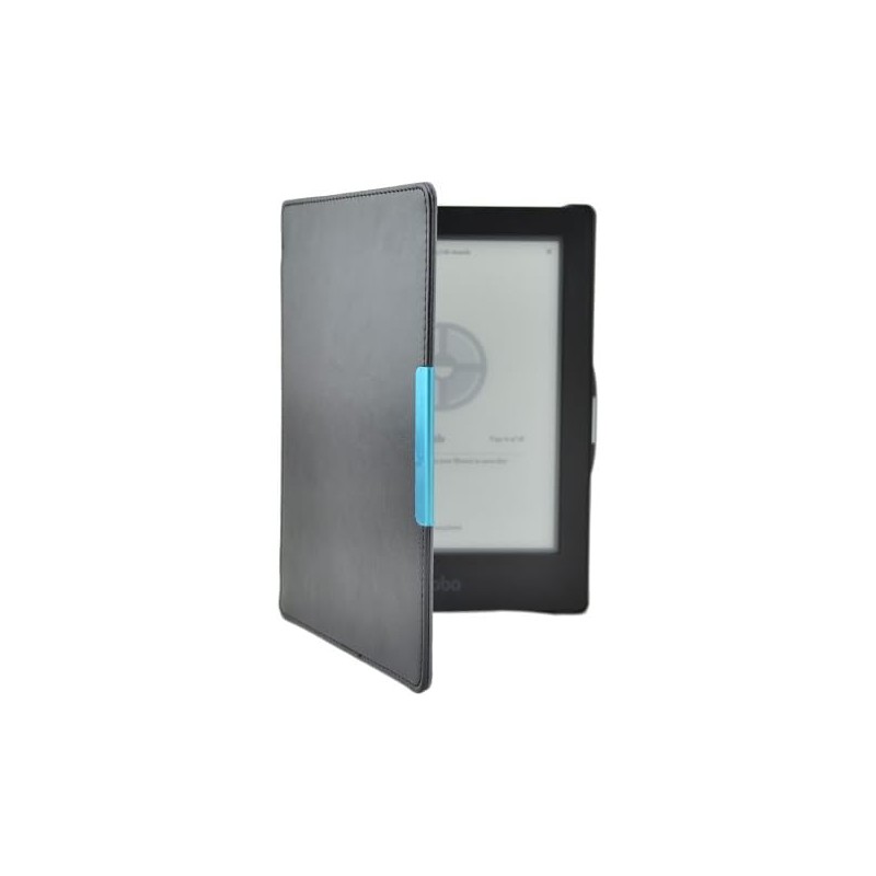 Kepuch Custer Coque pour Kobo Aura HD,PU-Cuir Étui Housse pour Kobo Aura HD - Noir