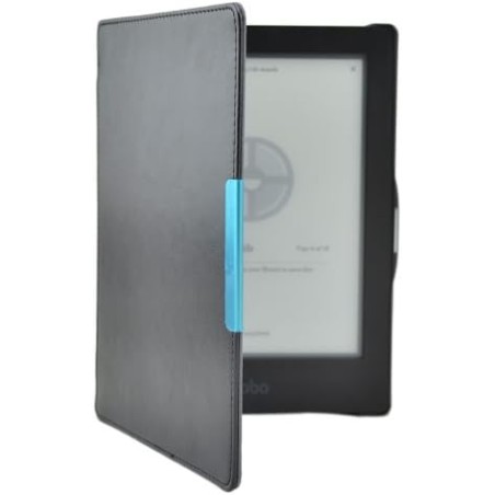 Kepuch Custer Coque pour Kobo Aura HD,PU-Cuir Étui Housse pour Kobo Aura HD - Noir