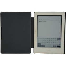 Kepuch Custer Coque pour Kobo Aura HD,PU-Cuir Étui Housse pour Kobo Aura HD - Noir