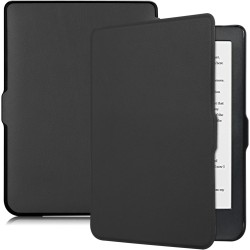 Kepuch Custer Coque pour Kobo Clara HD,PU-Cuir Étui Housse pour Kobo Clara HD - Noir