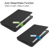 Kepuch Custer Coque pour Kobo Clara HD,PU-Cuir Étui Housse pour Kobo Clara HD - Noir