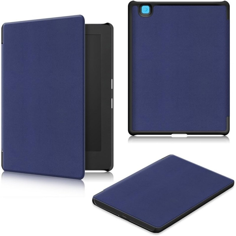 Kepuch Custer Coque pour Kobo Aura H2O Edition 2,PU-Cuir Étui Housse pour Kobo Aura H2O Edition 2 - Bleu