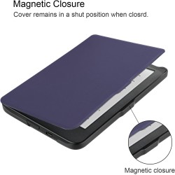 Kepuch Custer Coque pour Kobo Clara HD,PU-Cuir Étui Housse pour Kobo Clara HD - Bleu