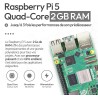 Raspberry Pi 5 2 Go Starter-Set | 64Go Edition | Alimentation USB-C 27 W | boîtier avec Ventilateur | 4K Câble Micro-HDMI 1 m | 
