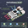 iRasptek Raspberry Pi 5 Kit de démarrage 8Go - Édition OS-Bookworm de 128Go préinstallée (boîtier Aluminium)