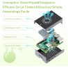 iRasptek Raspberry Pi 5 Kit de démarrage 8Go - Édition OS-Bookworm de 128Go préinstallée (boîtier Aluminium)