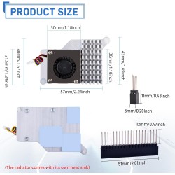 GeeekPi P33 M.2 NVME M-Key PoE+ Hat for Raspberry Pi 5, with Official Raspberry Pi 5 Active Cooler, Support M.2 NVMe SSD 2230 22