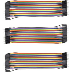 120pcs Câbles dupont mâle à mâle pour Arduino,Raspberry Pi (3*40 Pines f mâle à mâle pour câbles Arduino, câbles Raspberry Pi, j