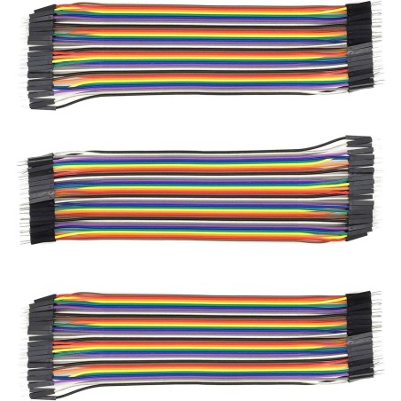 120pcs Câbles dupont mâle à mâle pour Arduino,Raspberry Pi (3*40 Pines f mâle à mâle pour câbles Arduino, câbles Raspberry Pi, j