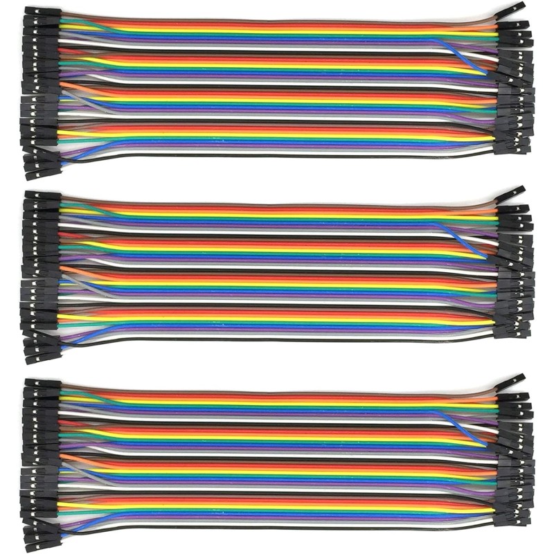 3 pcs Female-Female Jumper Cables/Jumpers/wire Jumpers pour Arduino et Raspberry pi