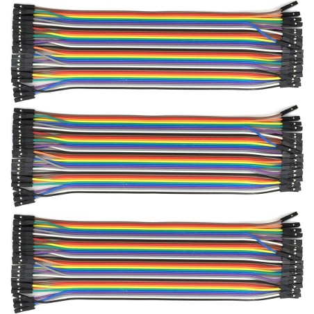 3 pcs Female-Female Jumper Cables/Jumpers/wire Jumpers pour Arduino et Raspberry pi