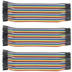 120pcs Câbles mâle à femelle pour Arduino,Raspberry Pi (3 * 40 Pines f mâle à femelle, câbles Raspberry Pi, jumper cable breadbo