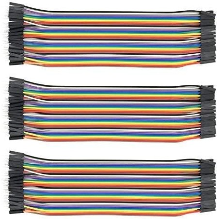 120pcs Câbles mâle à femelle pour Arduino,Raspberry Pi (3 * 40 Pines f mâle à femelle, câbles Raspberry Pi, jumper cable breadbo