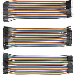 120pcs Câbles dupont mâle à femelle, mâle à mâle, femelle à femelle pour Arduino, Raspberry Pi (40 Pines mâle à femelle, 40 Pine