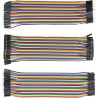 120pcs Câbles dupont mâle à femelle, mâle à mâle, femelle à femelle pour Arduino, Raspberry Pi (40 Pines mâle à femelle, 40 Pine