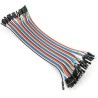 120pcs Câbles dupont mâle à femelle, mâle à mâle, femelle à femelle pour Arduino, Raspberry Pi (40 Pines mâle à femelle, 40 Pine