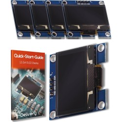 AZDelivery Écran OLED I2C 128 x 64 Pixels, Caractères de Couleur Blanche, SSH1106 1,3 Pouces Compatible avec Arduino et Raspberr
