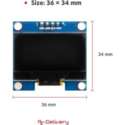 AZDelivery 3 x Écran OLED I2C 128 x 64 Pixels, Caractères de Couleur Blanche, SSH1106 1,3 Pouces Compatible avec Arduino et Rasp