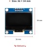 AZDelivery 3 x Écran OLED I2C 128 x 64 Pixels, Caractères de Couleur Blanche, SSH1106 1,3 Pouces Compatible avec Arduino et Rasp