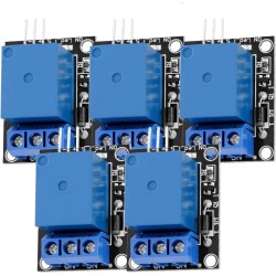 AZDelivery 5 x Module 1 Canal Relay 5V KY-019 High Level Trigger Compatible avec Arduino et Raspberry Pi incluant Un E-Book!