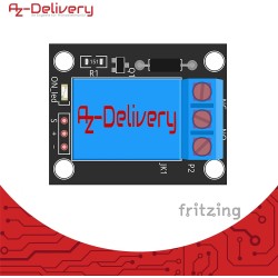 AZDelivery 3 x Module 1 Canal Relay 5V KY-019 High Level Trigger Compatible avec Arduino et Raspberry Pi incluant Un E-Book!