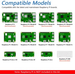 Freenove Ultimate Starter Kit for Raspberry Pi 5 4 B 3 B+ 400 Zero 2 W, 962-Page Detailed Tutorial, Python C Java Scratch Proces