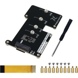 Freenove M.2 NVMe Adapter V2 for Raspberry Pi 5 (Without SSD), M.2 Hat Add-on Board, Solid State Drive Size 2230 2242 2260 2280,