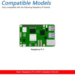 Freenove M.2 NVMe Adapter V2 for Raspberry Pi 5 (with 128GB SSD), M.2 Hat Add-on Board, Solid State Drive, PCIe 2.0/3.0, Tested 
