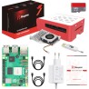 iRasptek Raspberry Pi 5 Kit de démarrage 4Go - Édition OS-Bookworm de 64Go préinstallée (boîtier Rouge et Blanc)